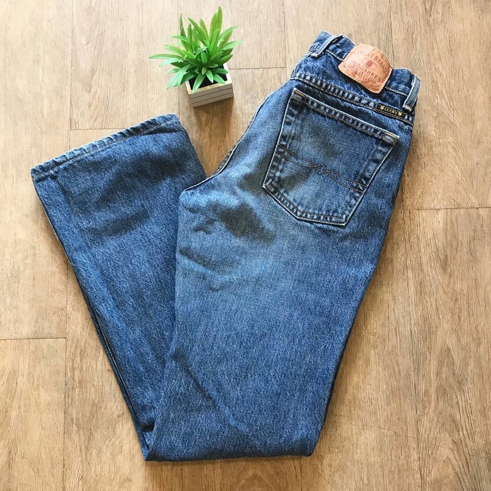 Lucky Brand Dungarees Flare Jeans Blue Size 4 27